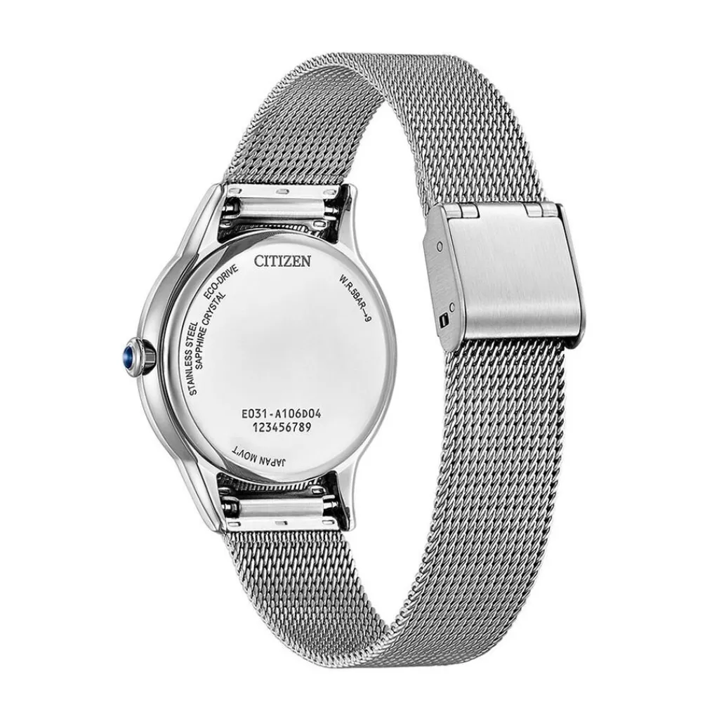 CITIZEN Montre L Nacre Blanche cadran argenté fond nacre blanche bracelet acier argenté New
