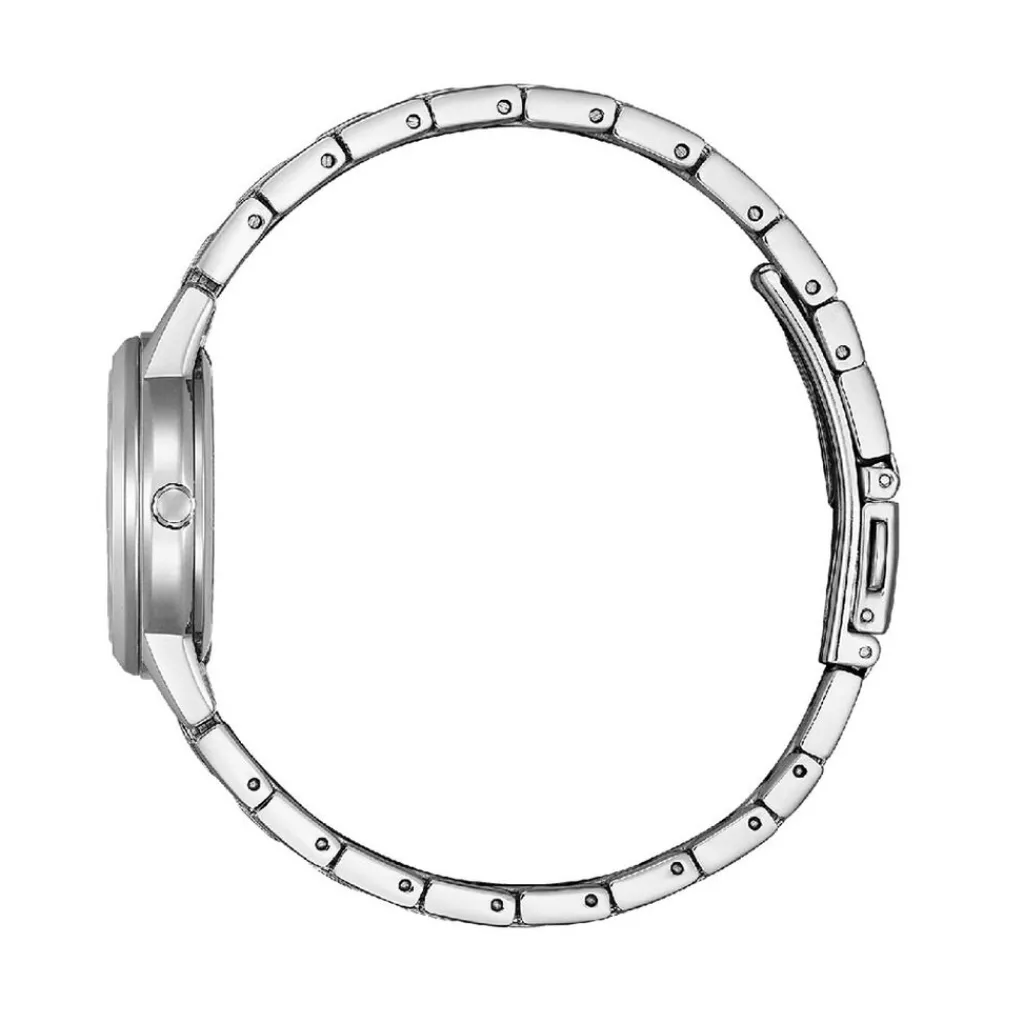 CITIZEN Montre Platform Femme Bleu Sky cadran argenté fond bleu sky bracelet acier argenté