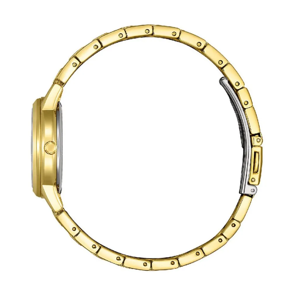 CITIZEN Montre Platform Femme Nacre Blanche cadran doré fond nacre blanche bracelet acier doré Best