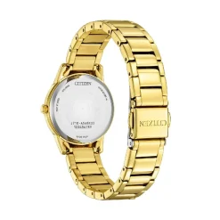 CITIZEN Montre Platform Femme Nacre Blanche cadran doré fond nacre blanche bracelet acier doré Best