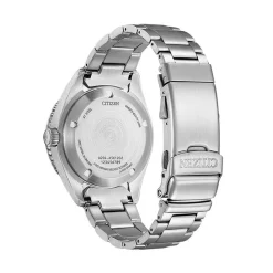 CITIZEN Montre Promaster Marine Auto Bleu cadran argenté fond bleu bracelet acier argenté