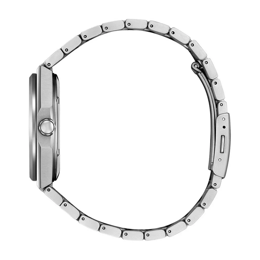 CITIZEN Montre Super Titanium 39.5 Bleu cadran argenté fond bleu bracelet titane argenté New