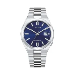 CITIZEN Montre Tsuyosa Nj0150 Bleu cadran argenté fond bleu bracelet acier argenté Online