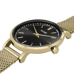 CLUSE Montre Boho Chic Petite Gris cadran doré fond gris bracelet acier doré Online