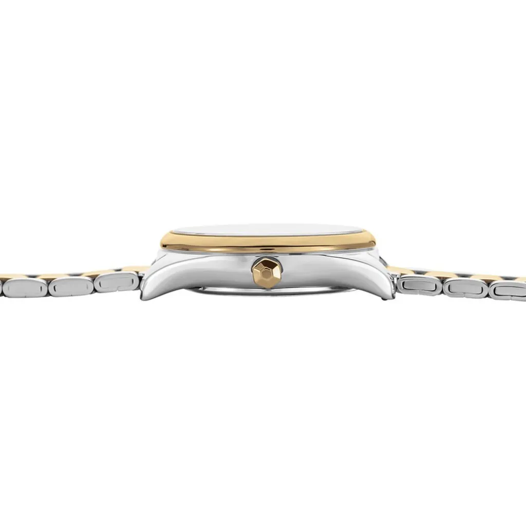 CLUSE Montre Feroce Mini Argenté cadran bicolore fond argenté bracelet acier bicolore Outlet