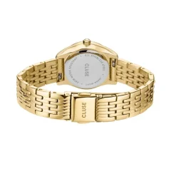 CLUSE Montre Feroce Mini Blanc cadran doré fond blanc bracelet acier doré Best
