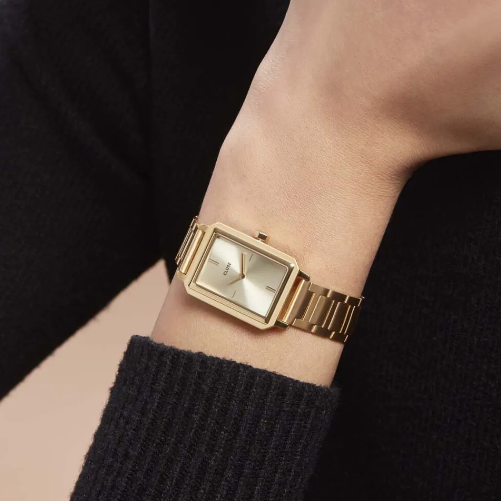 CLUSE Montre Fluette Doré cadran doré fond doré bracelet acier doré Online