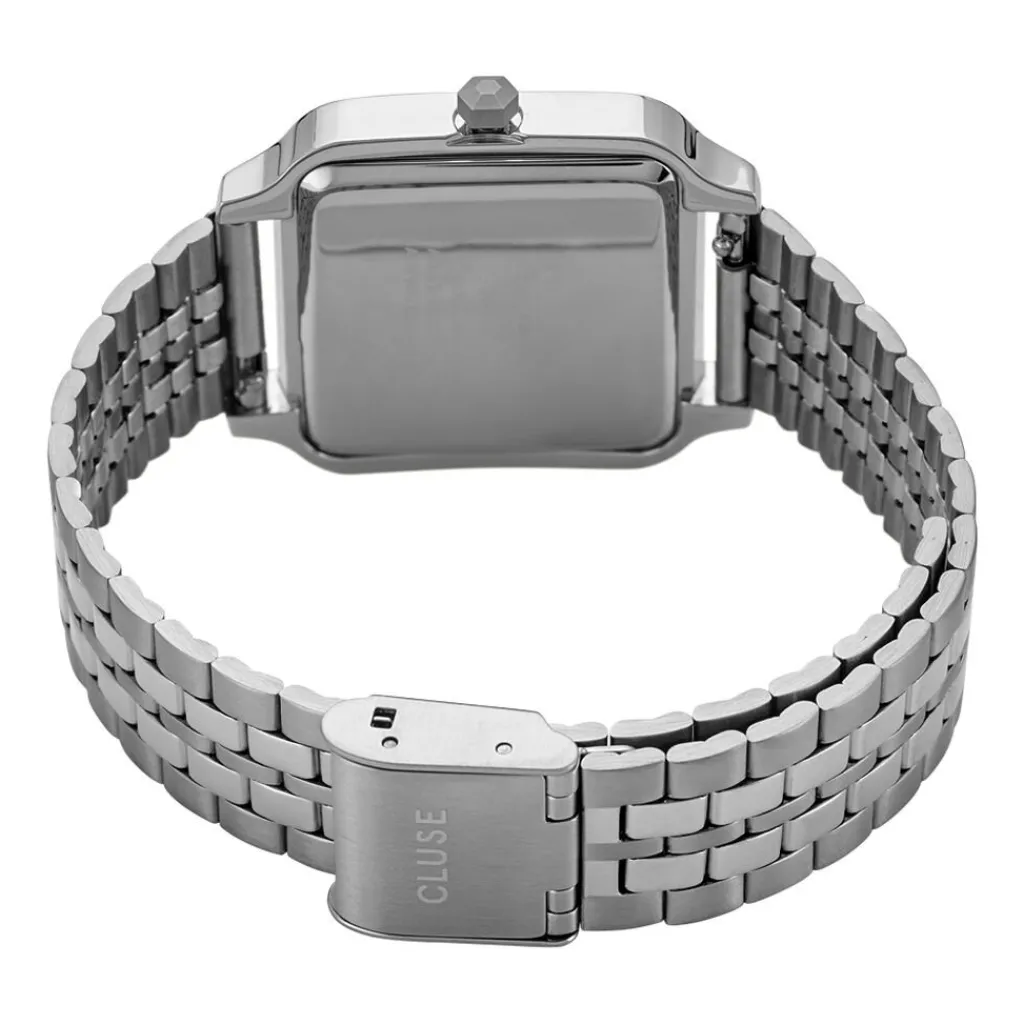 CLUSE Montre Gracieuse Bleu cadran argenté fond bleu bracelet acier argenté Discount