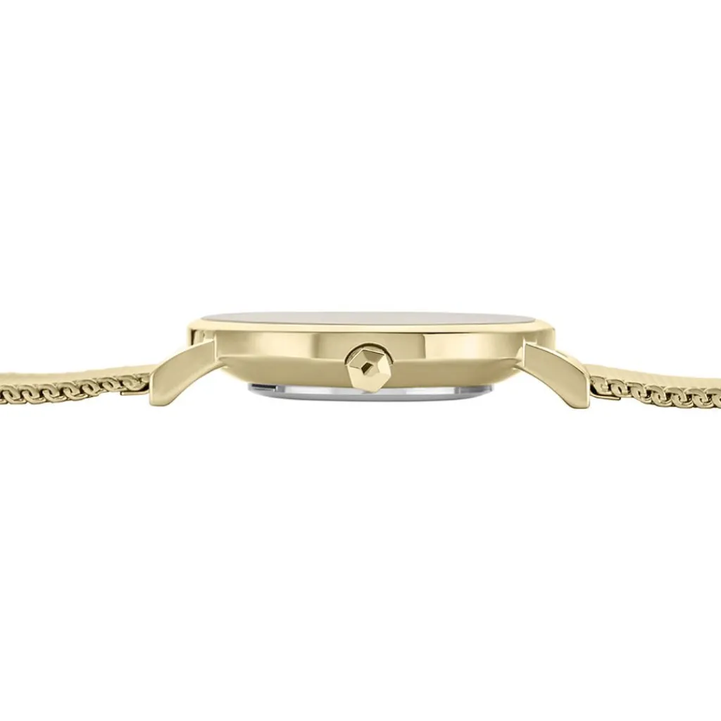 CLUSE Montre Minuit 1 Champagne cadran doré fond champagne bracelet acier doré Outlet
