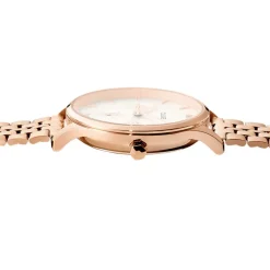 CLUSE Montre Minuit Multifonction Blanc cadran rose fond blanc bracelet acier rose Sale