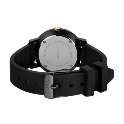 CLUSE Montre Minuit Noir cadran noir fond noir bracelet silicone noire Best