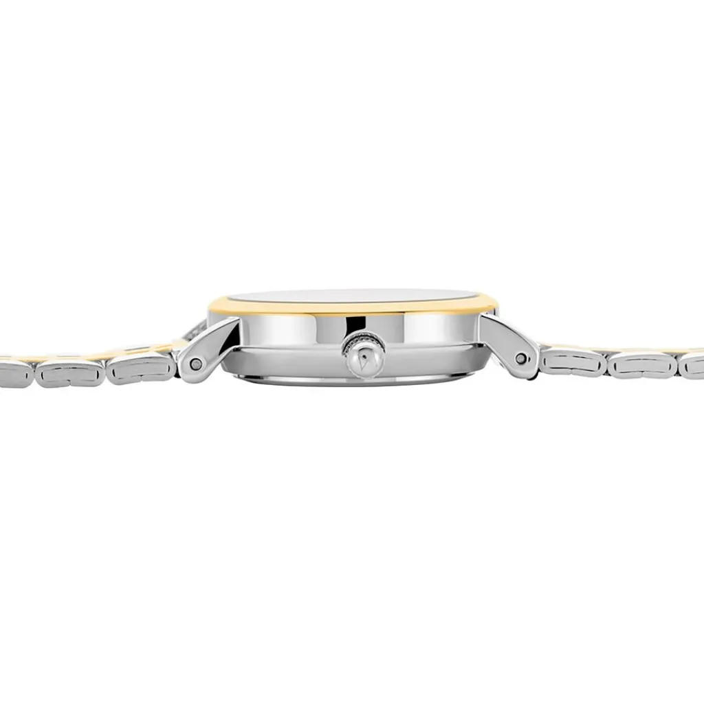 CODHOR Montre Alix Blanc cadran bicolore doré / blanc fond blanc bracelet acier bicolore Clearance