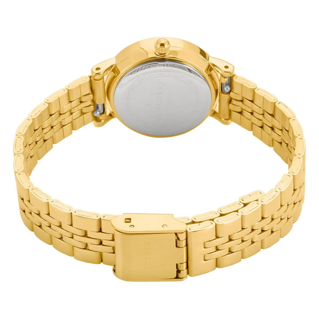 CODHOR Montre Alix Blanc cadran doré fond blanc bracelet acier doré Outlet