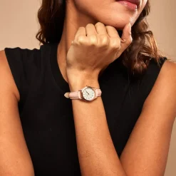 CODHOR Montre Anais Argenté cadran rose fond argenté bracelet alliage rose New