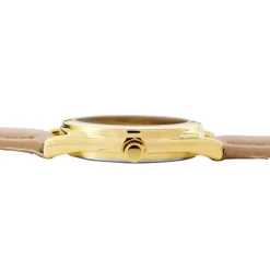 CODHOR Montre Anais Argenté cadran doré fond argenté bracelet synthétique marron Online