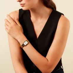 CODHOR Montre Arianne Blanc cadran doré fond blanc bracelet acier doré Sale