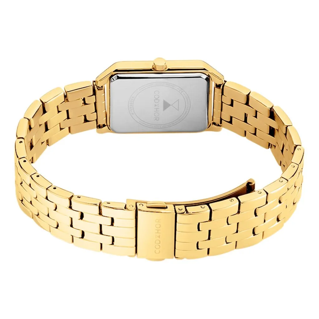 CODHOR Montre Arianne Vert cadran doré fond vert bracelet acier doré Outlet