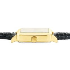 CODHOR Montre Carmelle Blanc cadran doré fond blanc bracelet synthétique noir Online