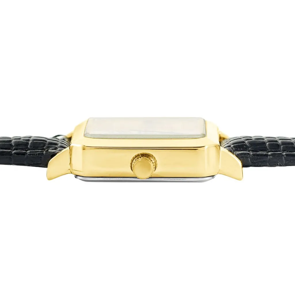 CODHOR Montre Carmelle Blanc cadran doré fond blanc bracelet synthétique noir Online