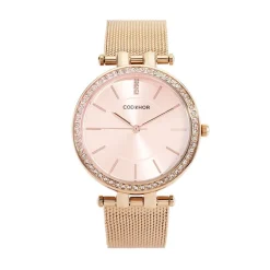 CODHOR Montre Celinia Doré Rose cadran doré rose fond doré rose bracelet acier doré rose Best