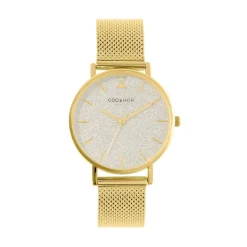 CODHOR Montre Cindy Argenté cadran doré fond argenté bracelet acier doré Online