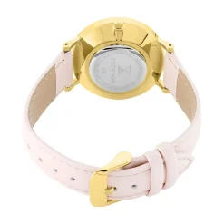 CODHOR Montre Cindy Blanc cadran doré fond blanc bracelet synthétique rose Discount