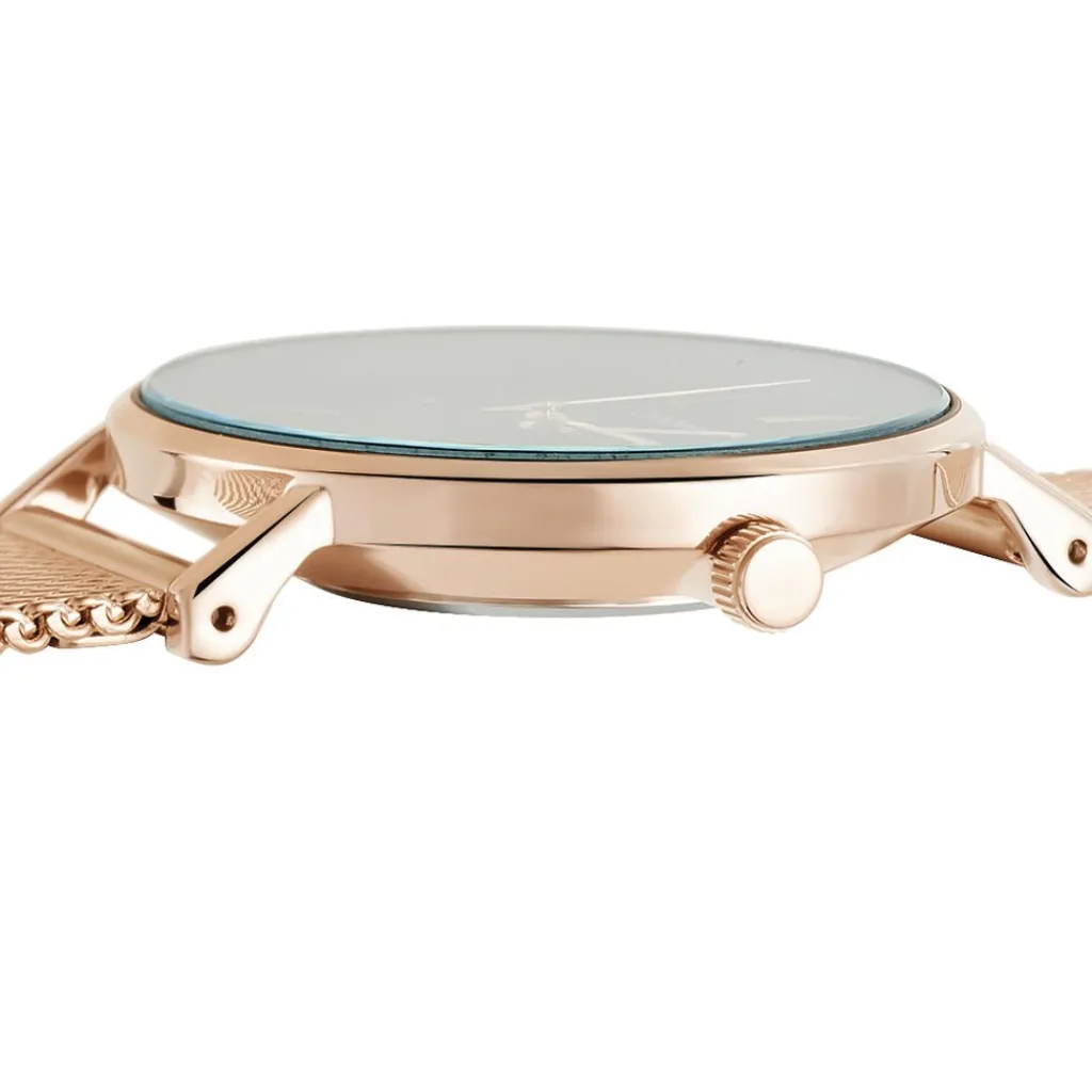 CODHOR Montre Cindy Noir cadran doré rose fond noir bracelet acier doré Outlet