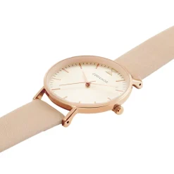 CODHOR Montre Cindy Rose cadran doré rose fond rose bracelet synthétique nude Discount