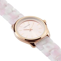 CODHOR Montre Clea Rose cadran doré rose fond rose bracelet acetate rose Online