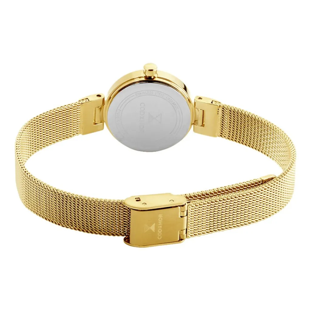 CODHOR Montre Eleonorine Vert cadran doré fond vert bracelet acier doré Best