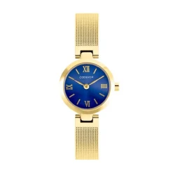 CODHOR Montre Eleonorine Bleu cadran doré fond bleu bracelet acier doré Outlet