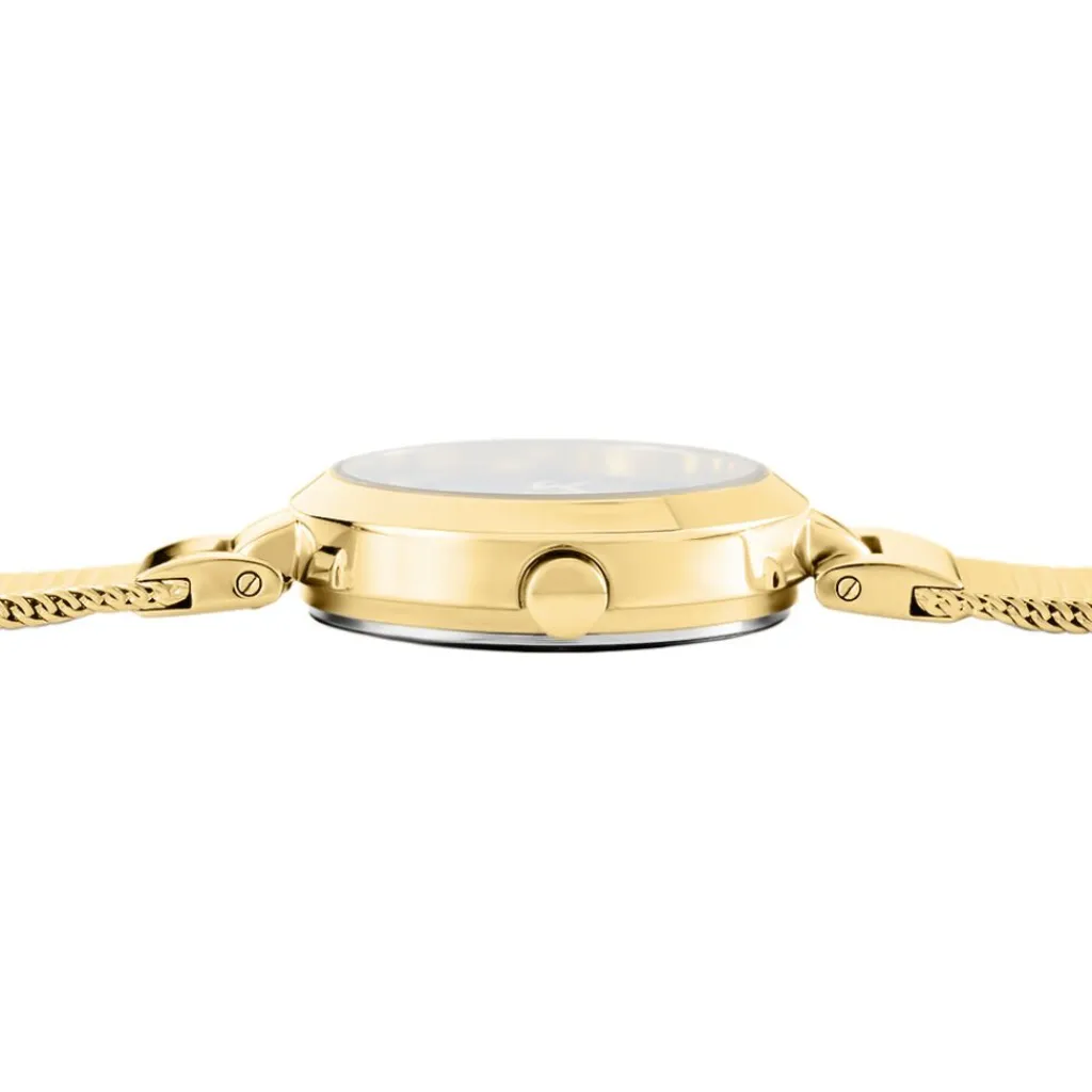 CODHOR Montre Eleonorine Bleu cadran doré fond bleu bracelet acier doré Outlet