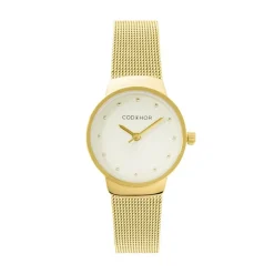 CODHOR Montre Fleur Doré cadran doré fond doré bracelet acier doré Sale