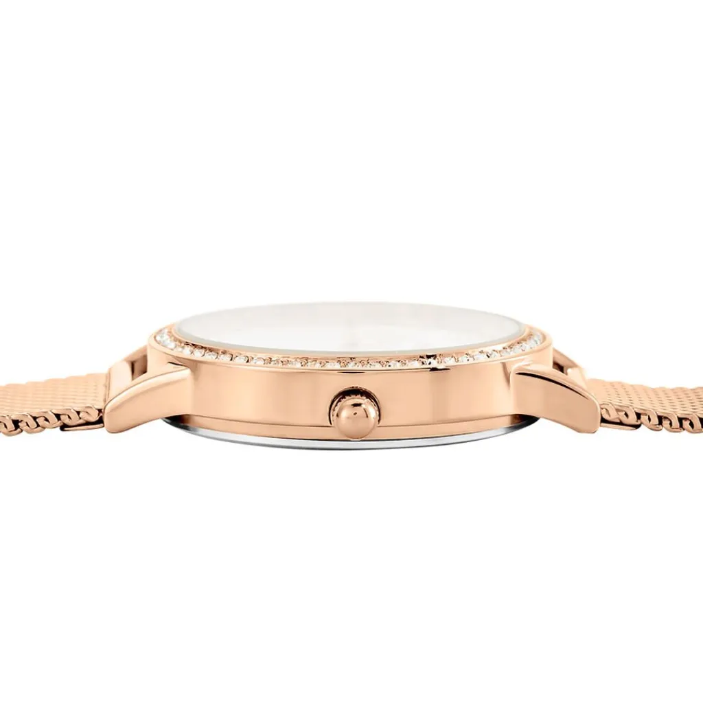 CODHOR Montre Joy Blanc cadran doré rose fond blanc bracelet acier doré rose Sale
