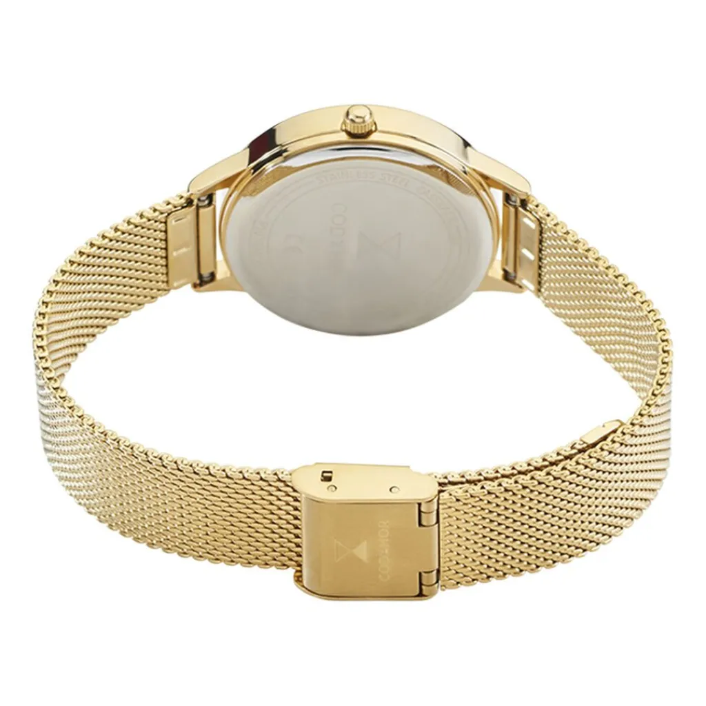 CODHOR Montre Joy Nacre cadran doré fond blanc bracelet acier doré Hot