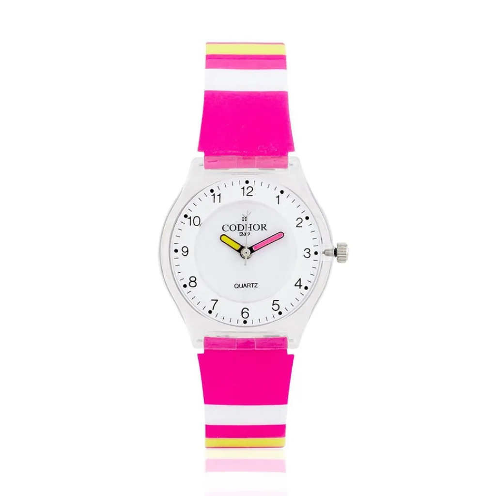 CODHOR Montre Kid Rayure Blanc New