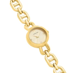 CODHOR Montre Leana Champagne cadran doré fond champagne bracelet alliage doré New