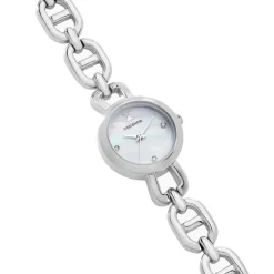 CODHOR Montre Leana Nacre Blanche cadran argenté fond nacre blanche bracelet alliage argenté Clearance