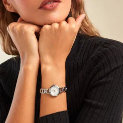 CODHOR Montre Leana Nacre Blanche cadran argenté fond nacre blanche bracelet alliage argenté Clearance