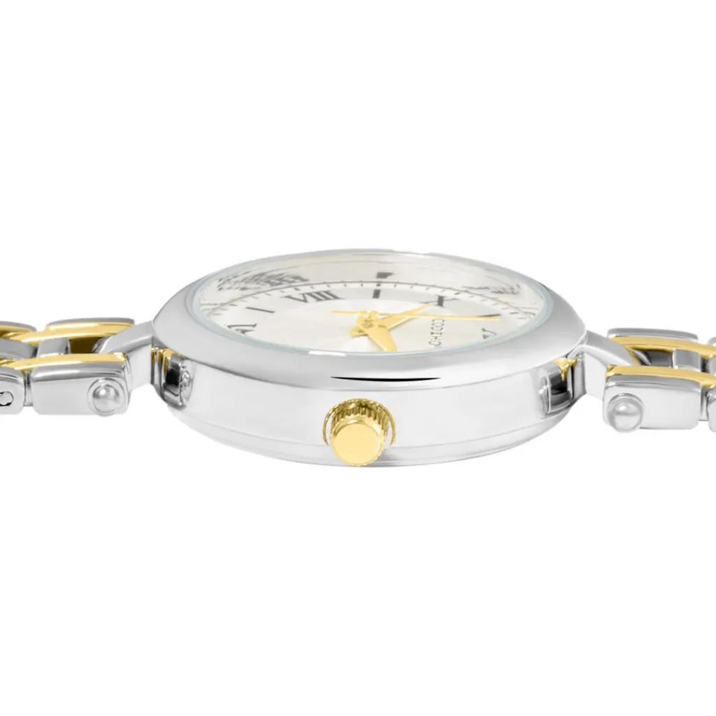 CODHOR Montre Leonie Argenté cadran argenté fond argenté bracelet alliage argenté et doré