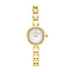 CODHOR Montre Lina Nacre Blanche cadran doré fond nacre blanche bracelet alliage doré Discount