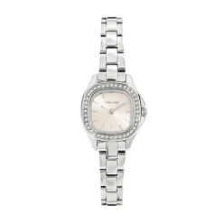 CODHOR Montre Mona Rose cadran argenté fond rose bracelet alliage argenté Outlet