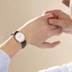 CODHOR Montre Nidia Blanc cadran doré rose fond blanc bracelet synthétique vert Clearance