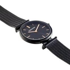 CODHOR Montre Nidia Noir cadran noir fond noir bracelet acier noir New