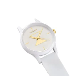CODHOR Montre Pauline Blanc cadran blanc fond blanc bracelet silicone blanc