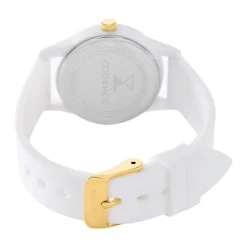CODHOR Montre Pauline Blanc cadran blanc fond blanc bracelet silicone blanc