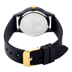 CODHOR Montre Pauline Noir cadran noir fond noir bracelet silicone noir Best
