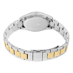 CODHOR Montre Sacha Doré cadran blanc fond doré bracelet acier bicolore