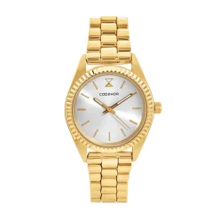 CODHOR Montre Sandy Blanc cadran doré fond blanc bracelet alliage doré Discount