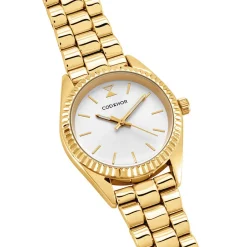 CODHOR Montre Sandy Blanc cadran doré fond blanc bracelet alliage doré Discount